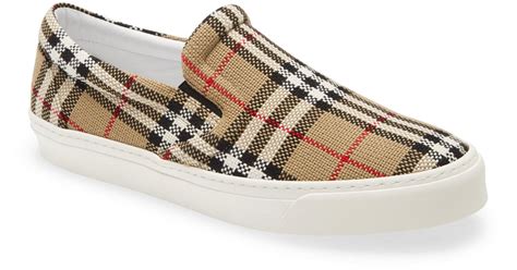 mens burberry slip on shoes|Burberry slip on flat sneakers.